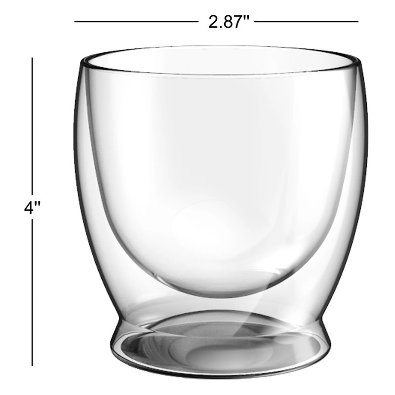 Ensemble de 2 pièces 10 oz OGGI Ensemble de verres à whisky en verre