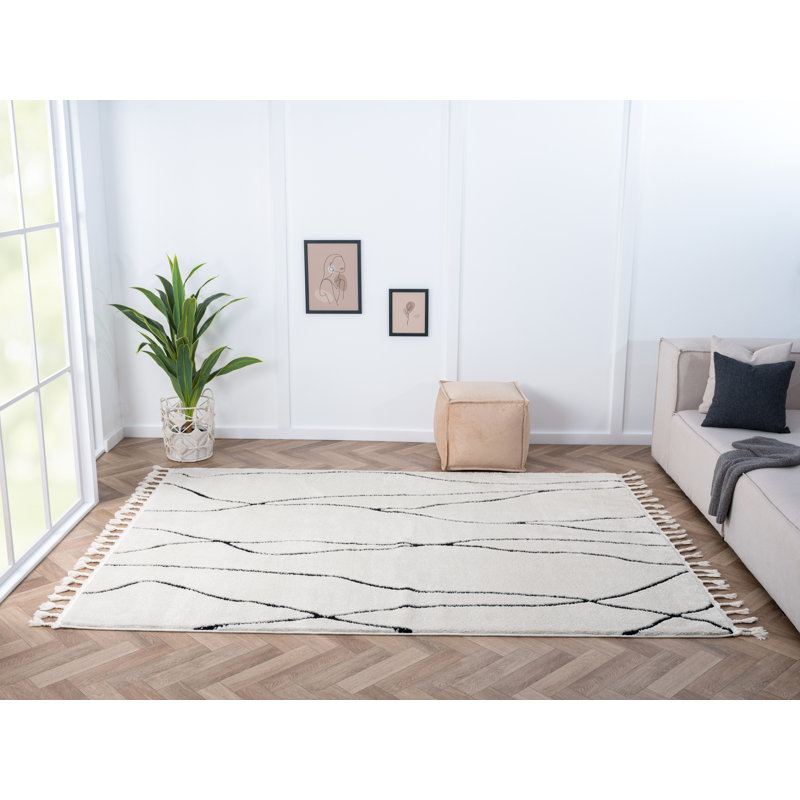 Serenity Tapis white Rug, Rectangle 190 x 240cm