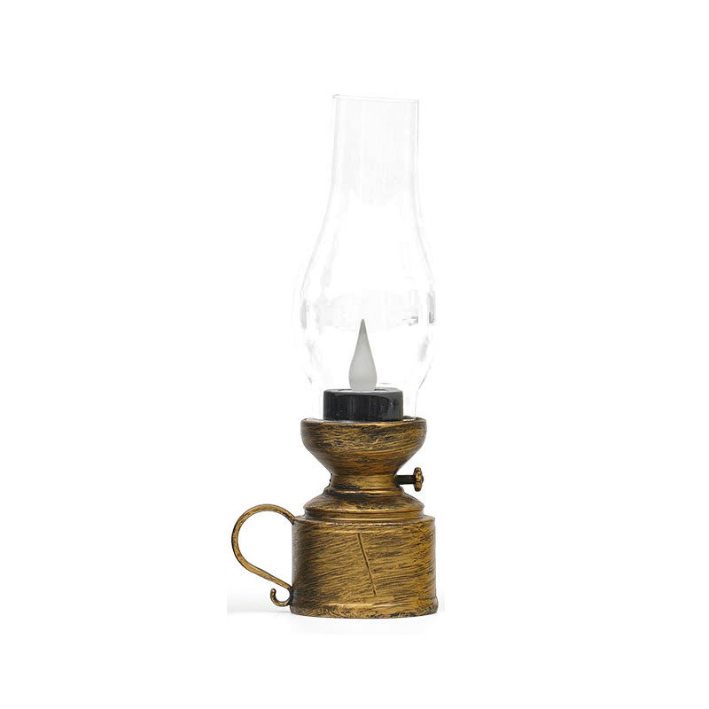 Lampe de kérosène de Noël, bougie électronique à DEL, lumière de cheval, décoration, cadeau, vent, lampe de bureau, Yellow