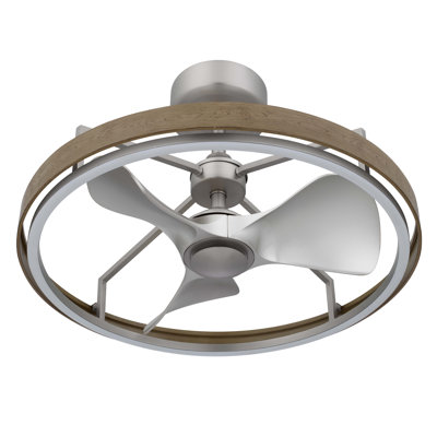 Cal Lighting Arroyo Ultra Quiet LED Ceiling Fan Light With Remote Control 16.375" H