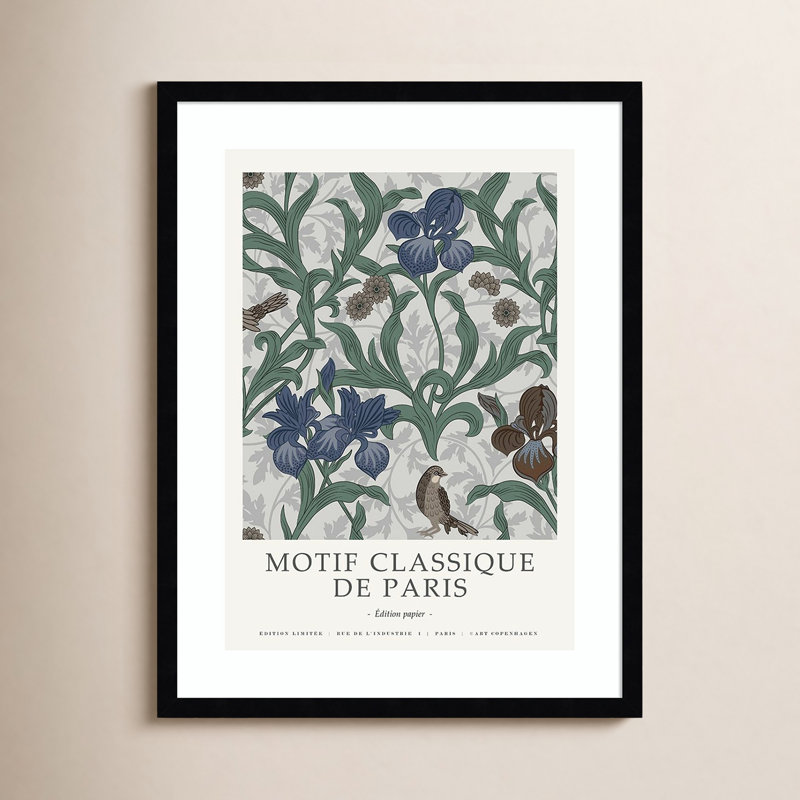 Motif Classique 3 par Design Fabrikken - cadre photo, impression, Noir, H 25 po x l 19 po