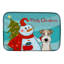 Tapis de séchage à poils et poils bonhomme de neige avec fils de fox terrier