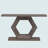 Modern Entryway Table With Innovative Hollow Hexagon Leg Structure And Premium Fir Veneer Finish-335380716