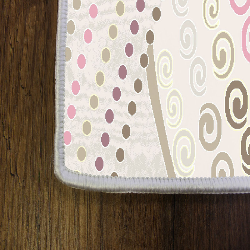 Tapis en polyester tissé à la machine Creasy, Rectangle 3 pi 11 po x 5 pi 11 po