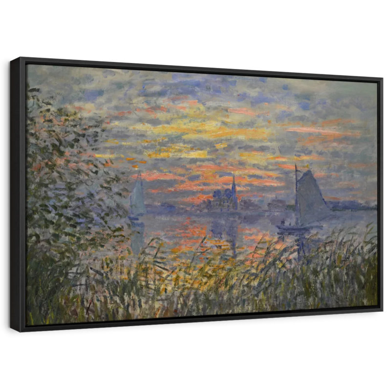 Plage «Vue marine avec coucher de soleil», H 19 po x l 13 po