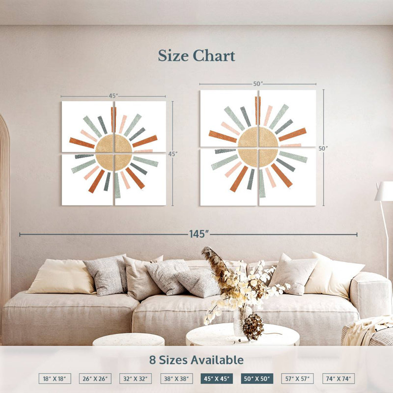 Oberle Rustic Rainbow Sun, 45" H x 45" W