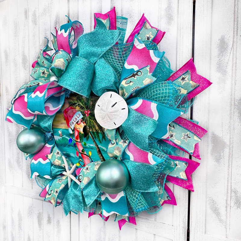 Couronne en maille 20 po Falala Flamingo