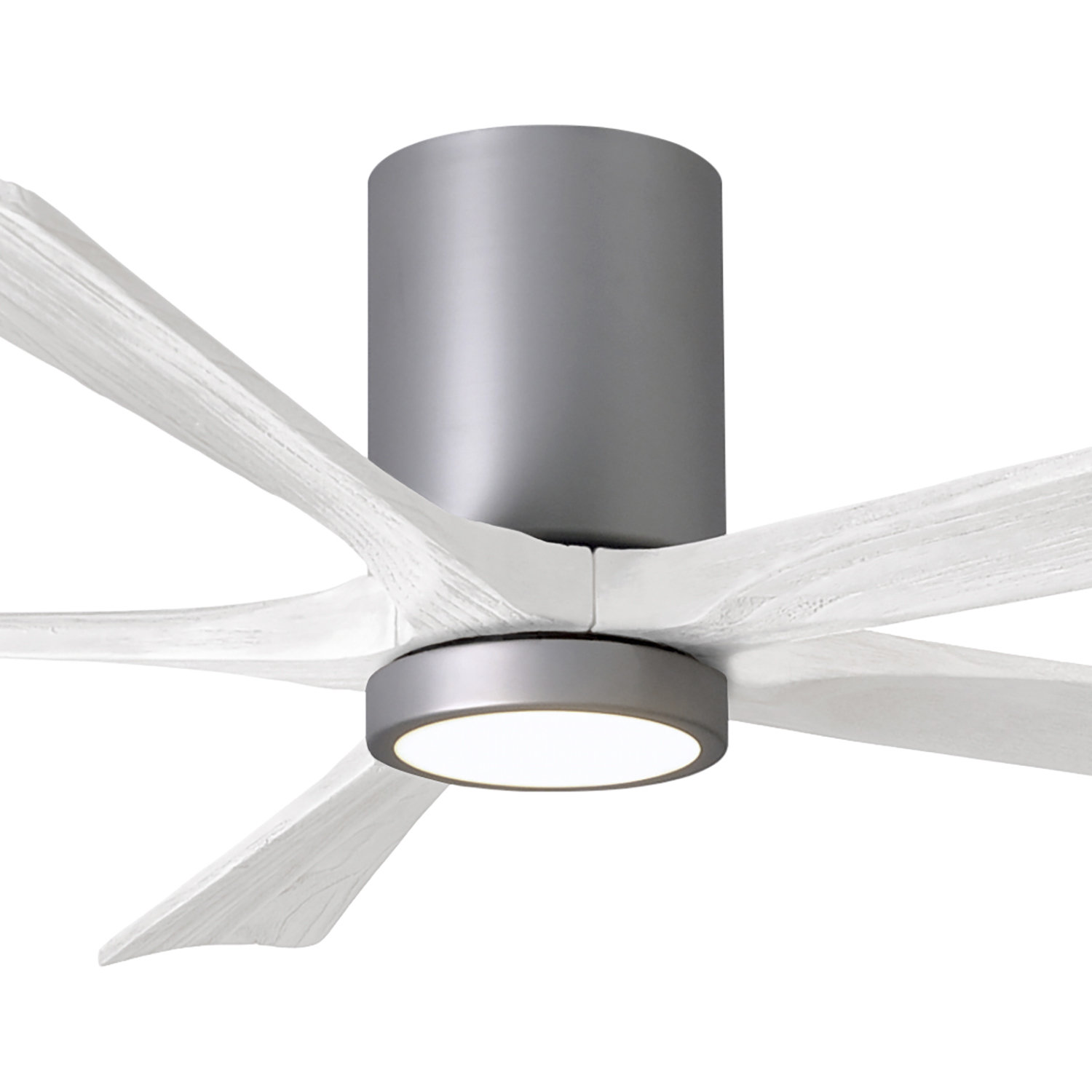 Irene Ceiling Fan with LED Light Kit, Brushed Nickel, Matte White, 60"