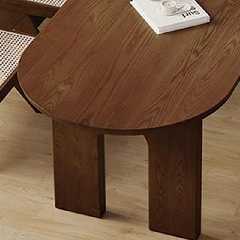 Household semi-circular dining table, 29.53"H x 86.61"L x 35.43"W