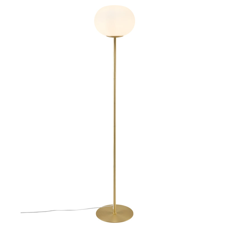 Alton 150cm Traditional Floor Lamp, Gold, White