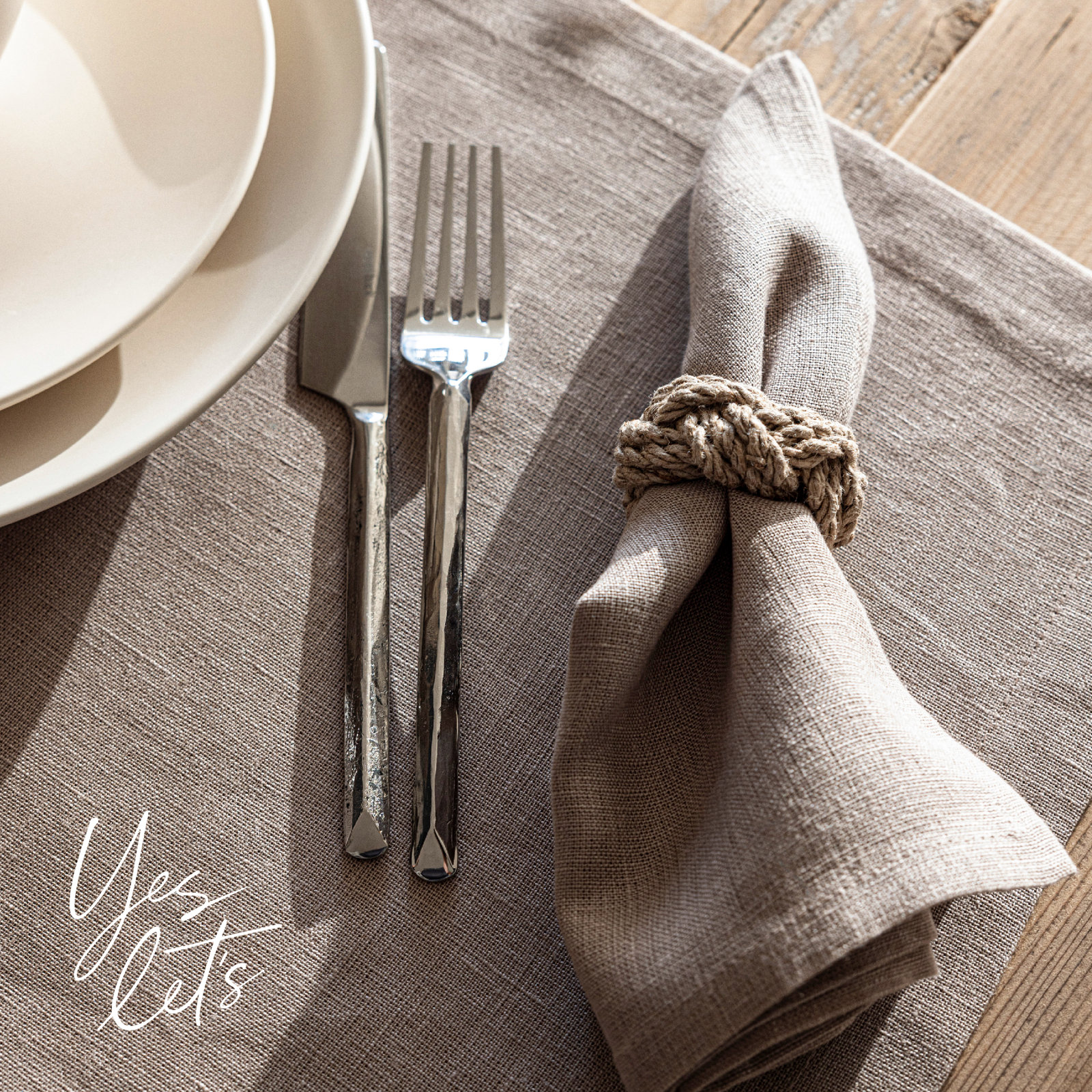 Over and Back Woven Rope Napkin Rings