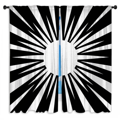 Rideaux obscurcissant noir et blanc Starburst