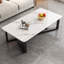Table basse rectangulaire blanche en acier au carbone fritté blanc-746084650-746084655