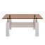 Table basse rectangulaire de salon en verre trempé avec plateau en MDF et verre brun-146368532-146368533