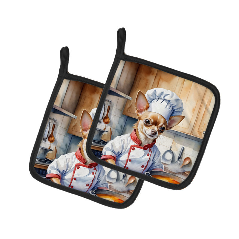 Ensemble de poignées en polyester Caroline's Treasures The Dog Chef