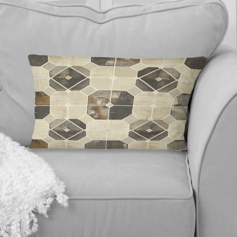 Coussin lombaire gris Mid-Century Mid-Century gris