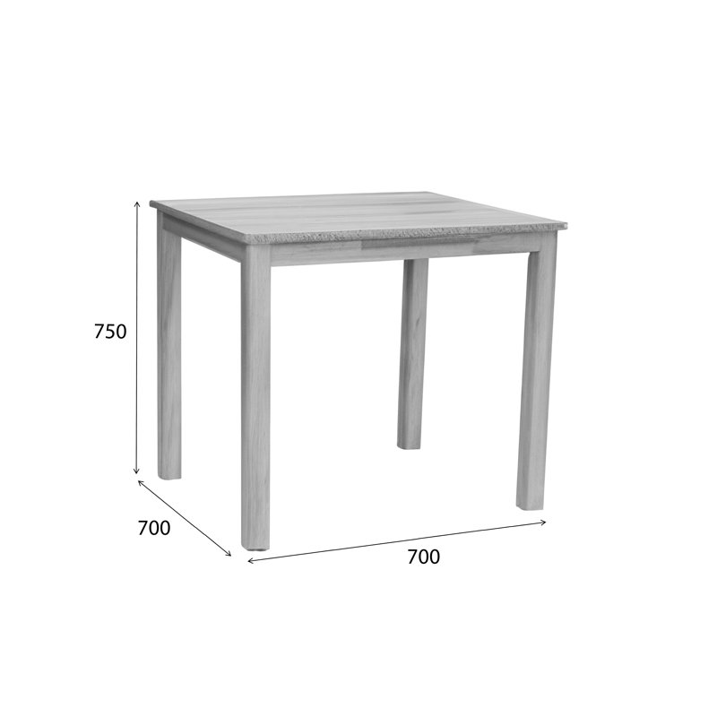 Seandrea Solid Wood Dining Table, Brown, white and pink