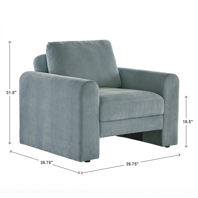 Fauteuil d'appoint Hampden, Bleu