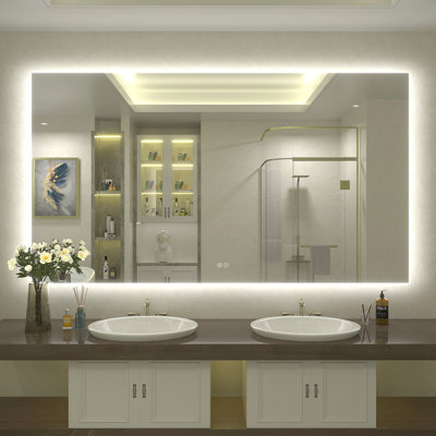 Wayfair Basics® UL Certified LED Anti-Fog Tempered Glass Bathroom/Vanity Mirror