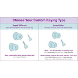 Curve Keyed Door Lever with Traditional Round Rose