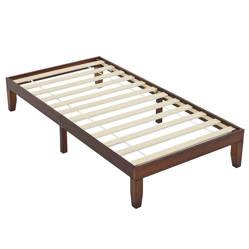 Basic Wooden Bed Frame, Twin, Brown