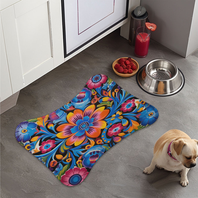 Decorative Tiles - 1 Piece Bone Shape Feeding Mat
