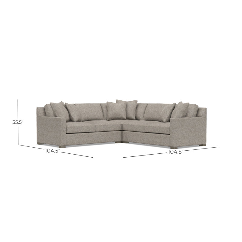 Kelsey Sectional, Tan Polyester