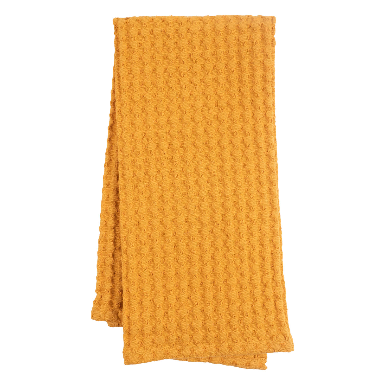 Estero Cotton Waffle Dish Cloth Kitchen Towel, Ochre