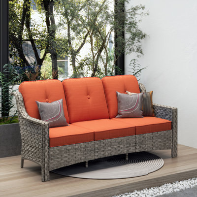 Sturgill 72'' Wide Straight Patio Sofa with Cushions