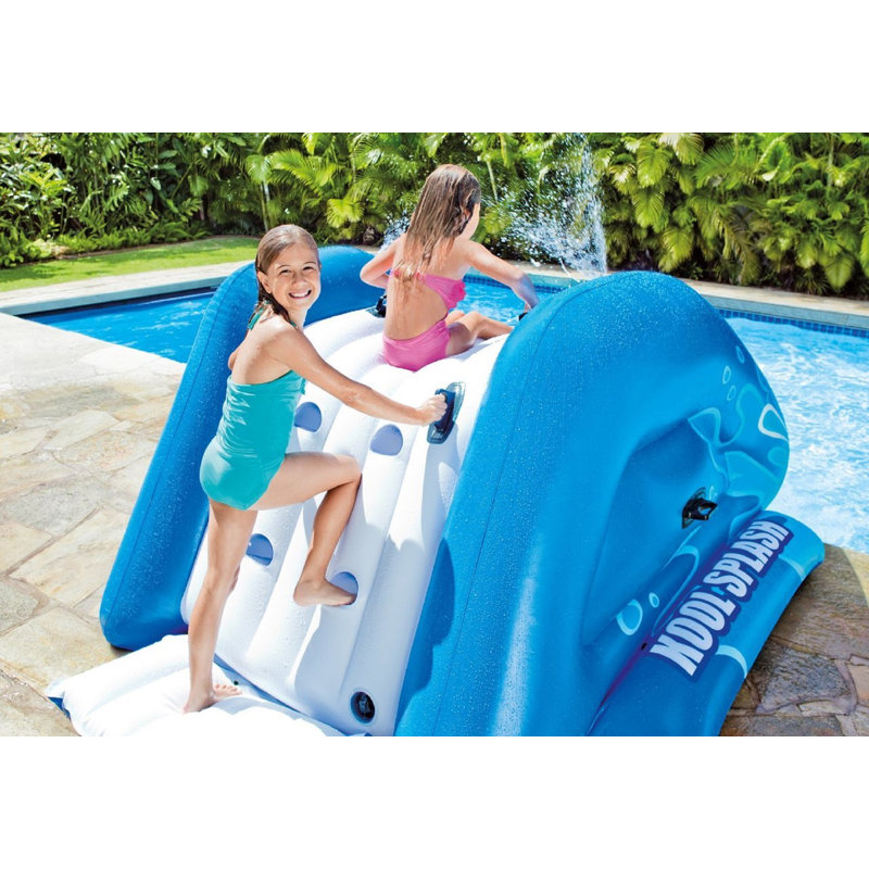Blue and White Inflatable Vinyl Water Slide