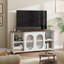Meuble télé pour téléviseur de 63 po, meuble télé avec tablette réglable, console de télévision en rotin avec 2 armoires-230281696