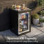 Akoah Outdoor Modular 2.2 Cubic Feet Mini Fridge, Freestanding with Wheels & LED