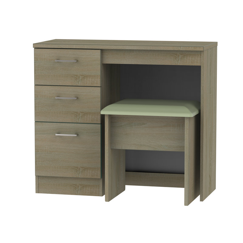 Fully Assembled Decamp Dressing Table Set, Dark Brown