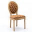 Chaises de salle à manger de luxe en orange, de 2, revêtement en cuir PU, structure en bois massif, chaises confortables à revêtement orange artistique, pieds, intérieur en mousse à haut rebond-726244014