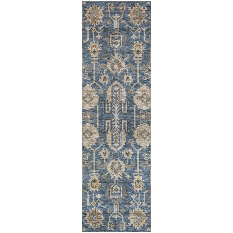 Premium Machine Washable Prisco Navy Rug