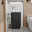 Meuble-lavabo noir et blanc encombrant et lavabo en céramique pour salles de bain modernes