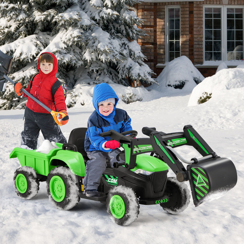 Green 12-Volt Kids Ride-On Tractor with Remote Control