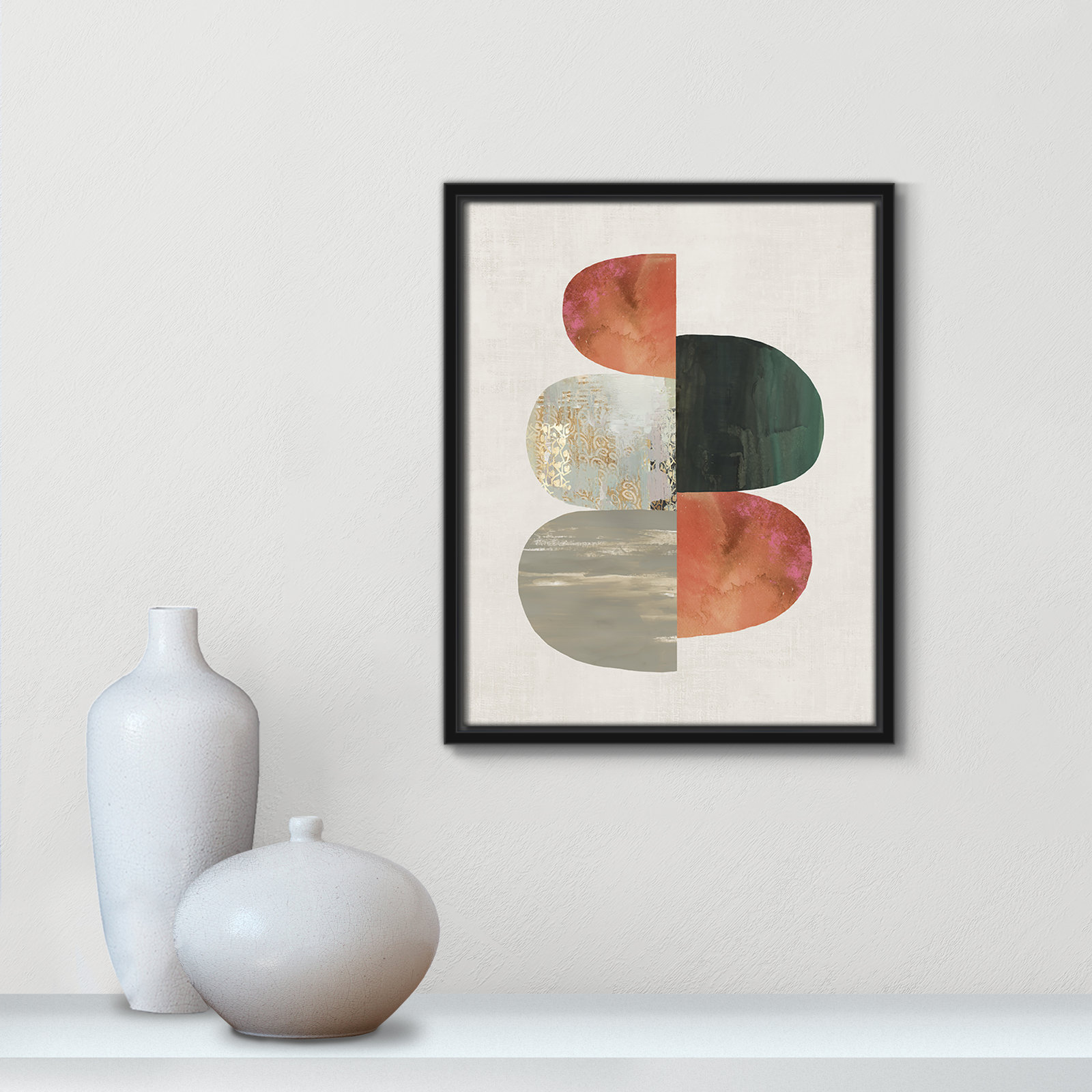Evolving Energy II by Tom Reeves - Print, 15.5" H x 12.5" W, Framed Canvas, Black