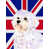Bichon maltais (beige et mauve)