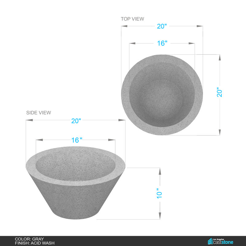 Round Concrete Natural Gas Smokeless Fire Pit, Acid Wash Gray