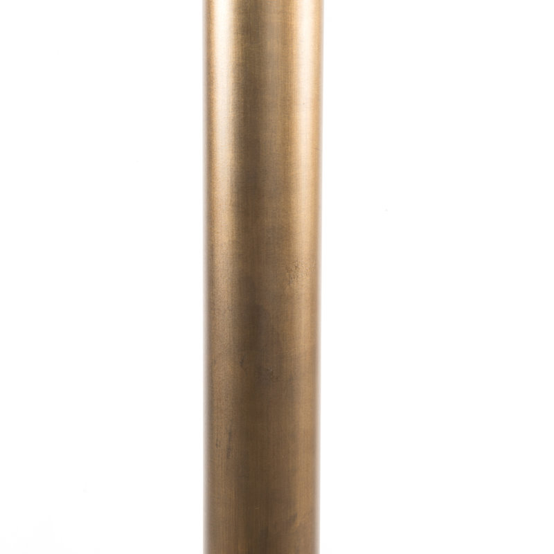 Fannin Round Dining Table, 36" H x 32" L x 32" W, Aged Brass