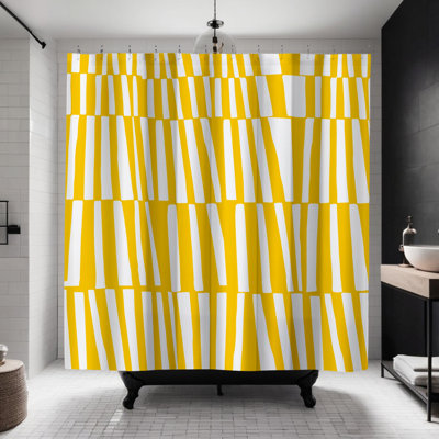 Thora Abstract Mid-Century Shower Curtain