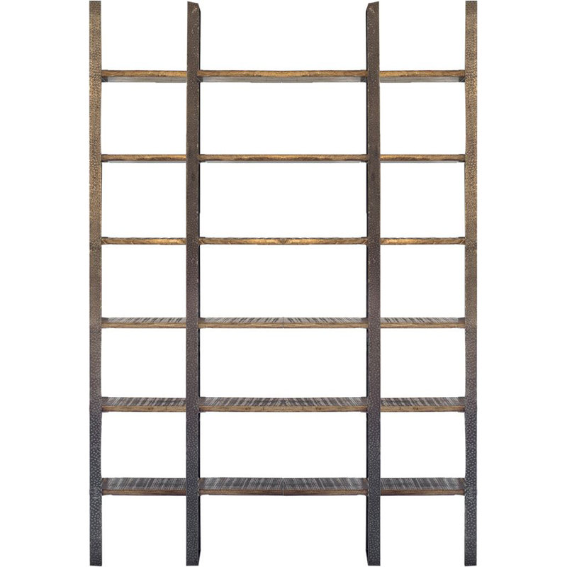 Tauton II 90" Bookcase, Black/Brown