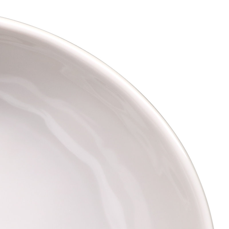 Maya 8.25" Melamine Irregular Round Bowl, Cream