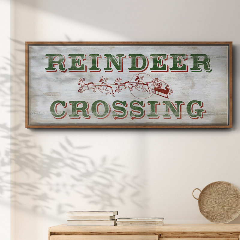 Renne croisée - toile encadrée, H 20 po x l 50 po