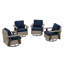 Ensemble de chaises d'extérieur pivotantes en osier avec coussins de 5 pouces-32445705
