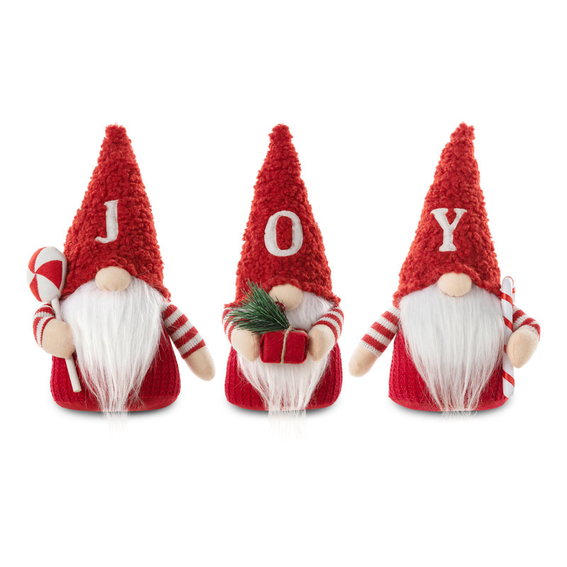 Ensemble de 3 figurines gnome de Noël
