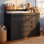 Commode à langer de 118 cm (46,3 po) avec 3 tiroirs et 2 armoires de rangement, commode pour chambre d'enfant avec table à langer