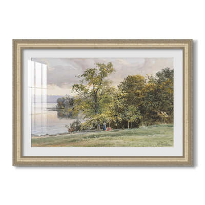 Paysage au lac Starnberg, 1890 - Edward Theodore Compton - Toile encadrée sur mesure