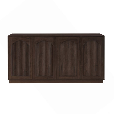 64-Inch Sideboard/Storage Cabinet with Magnetic Doors, Storage Space and Adjustable Shelves – Modern Media Console